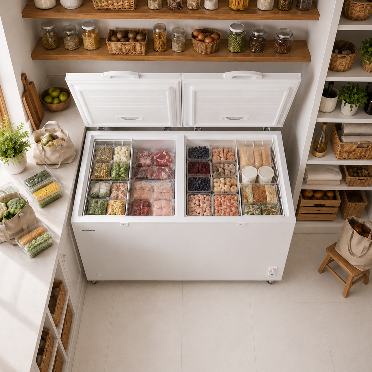 Heinner HCF-M508INVCE++ Gefriertruhe 508 L – Konvertierbar – Inverter – Bild 7