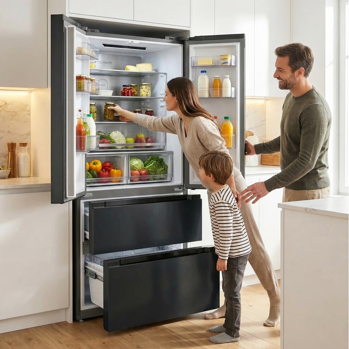 Heinner HCFD-M516INVHDXE++ French Door Amerikanischer Kühlschrank – 516 L – No Frost – Bild 9
