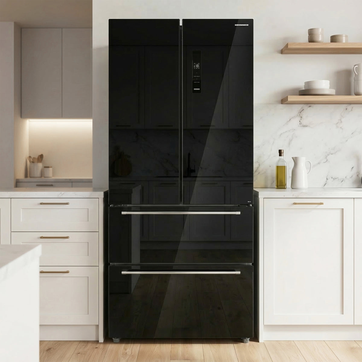 Heinner HCFD-M516INVHGBKE French Door Amerikanischer Kühlschrank – 516 L – No Frost – Schwarz – Bild 5