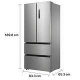 Heinner HCFD-M516INVXE French Door Amerikanischer Kühlschrank – 516 L – No Frost – Energieeffizienzklasse E – Maßzeichnung
