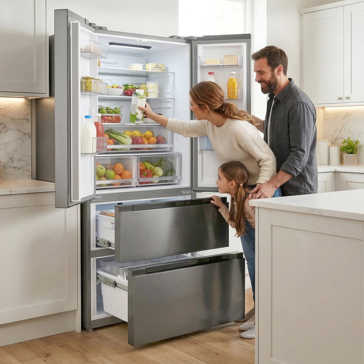 Heinner HCFD-M516INVXE French Door Amerikanischer Kühlschrank – 516 L – No Frost – Energieeffizienzklasse E – Bild 9