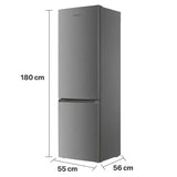 Heinner HC-HM262INVXD Kühl-Gefrierkombination – 262 Liter – Inverter-Kompressor – LED-Beleuchtung – Maßzeichnung