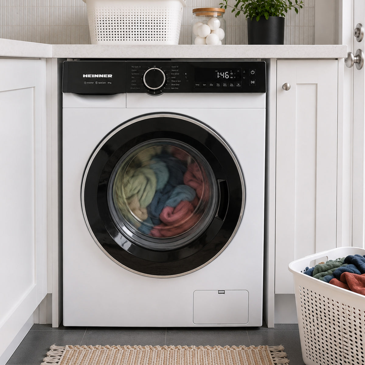 Heinner HWM-M814IVKA Waschmaschine – 8 kg – 1400 U/min – Energieeffizienzklasse A – weiß – Bild 10