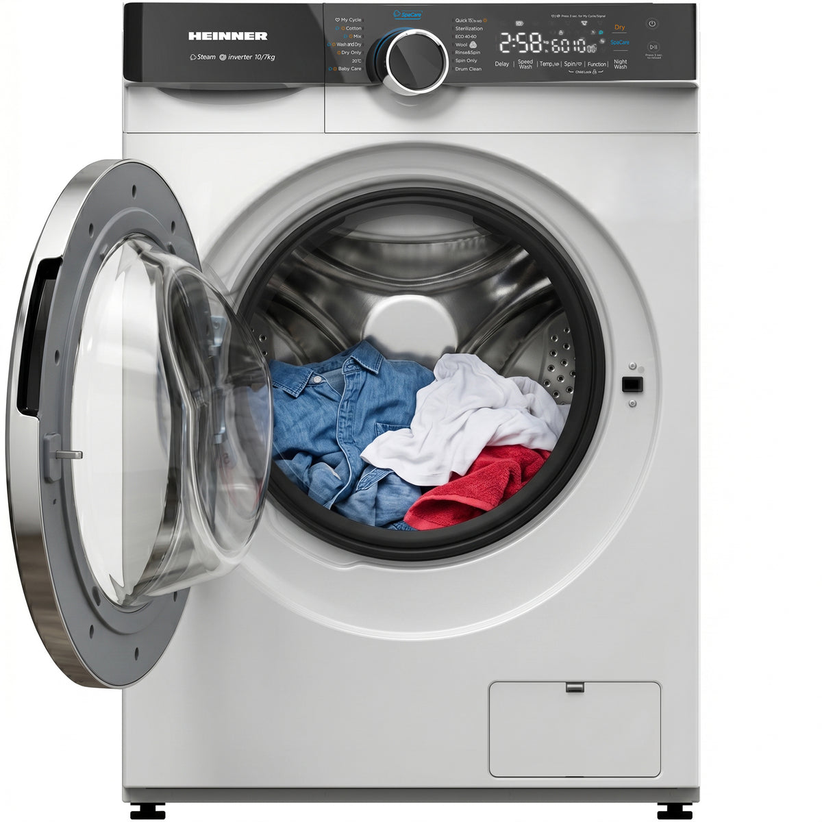 Heinner Waschtrockner HWDM-M1014IVKB – 10/7 kg – 1400 U/min – antibakteriell – Energieeffizienzklasse D – Bild 4