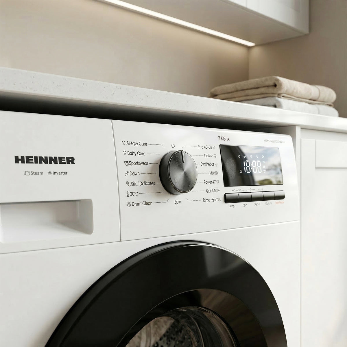 Heinner Waschmaschine HWM-HME7012IVSMA – 7 kg – 1200 U/min – Inverter Motor – Energieeffizienzklasse A – Bild 8