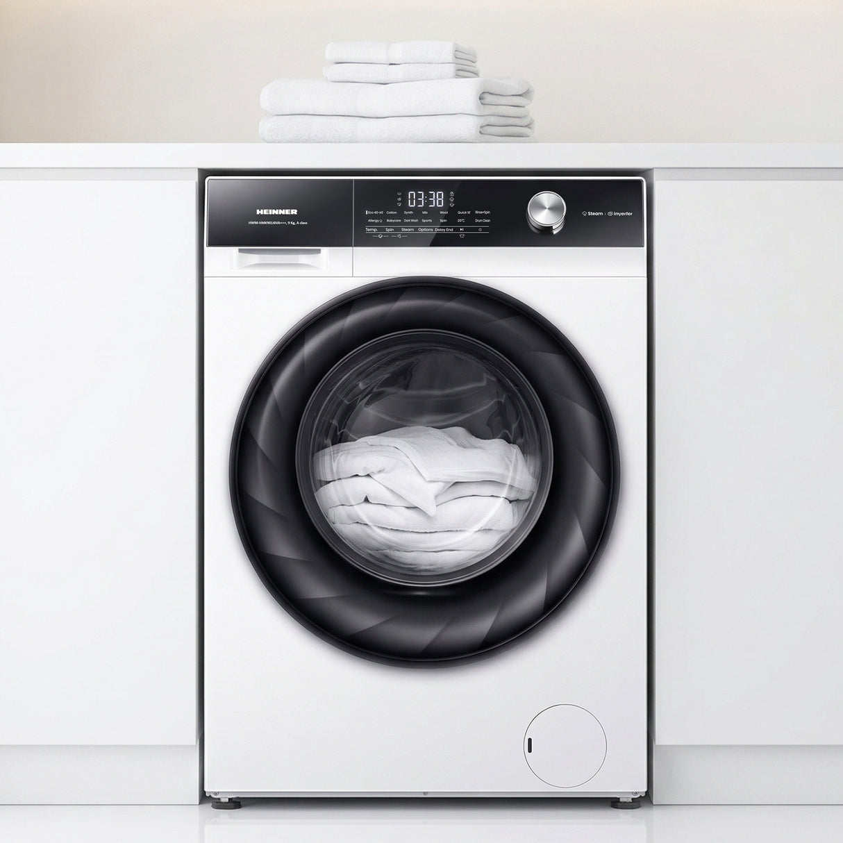 Waschmaschine Heinner HWM-HMK9014IVA – 9 kg – 1400 U/min – Energieeffizienzklasse A – Bild 6