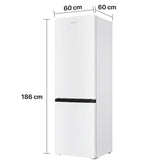 Heinner Kühl-Gefrierkombination HCNF-HM293E – No Frost – 293 Liter – Energieeffizienzklasse E – Maßzeichnung