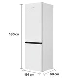 Heinner Kühl-Gefrierkombination HCNF-HM253E – 253 Liter – No Frost – Energieeffizienzklasse E – Maßzeichnung