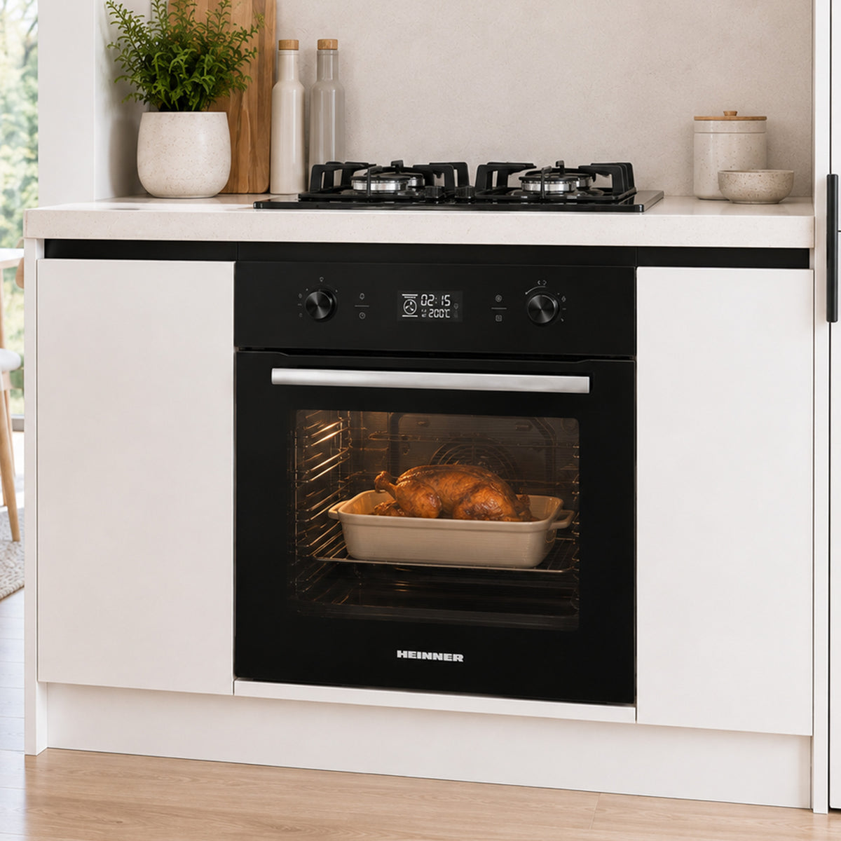 Einbaubackofen Heinner HBO-M709GCDRC-GBK – 70 Liter – Heißluft – Grill – Touch – Schwarz – Bild 5