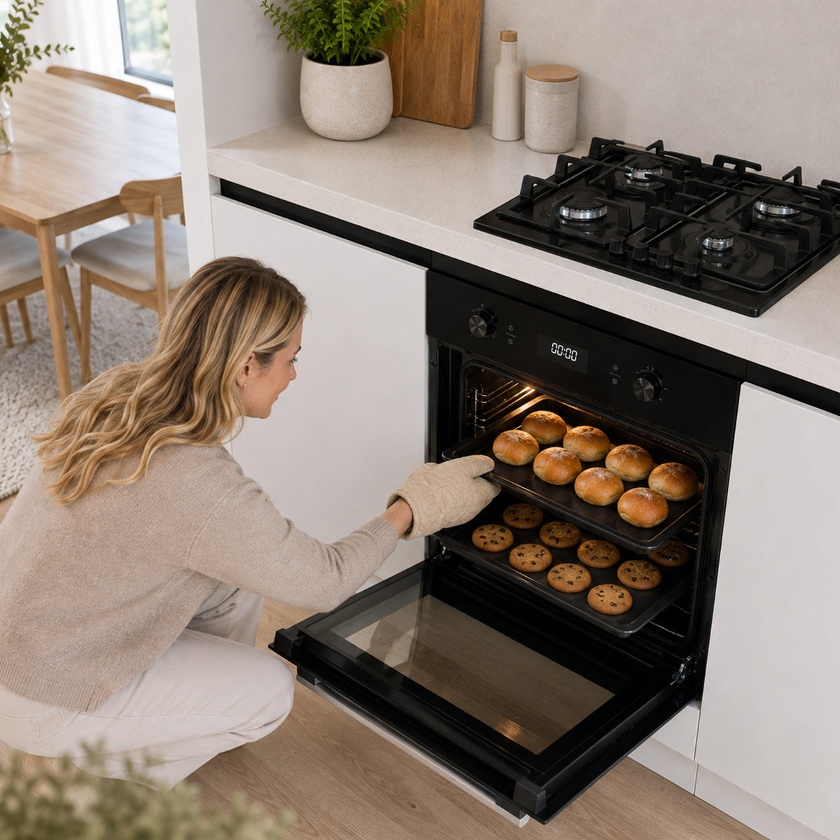 Einbaubackofen Heinner HBO-M709GCDRC-GBK – 70 Liter – Heißluft – Grill – Touch – Schwarz – Bild 10