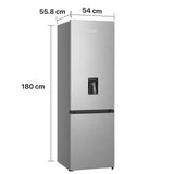 Heinner Kühl-Gefrierkombination HC-HS268SWDE – 268 Liter – Wasserspender – Energieeffizienzklasse E – Maßzeichnung