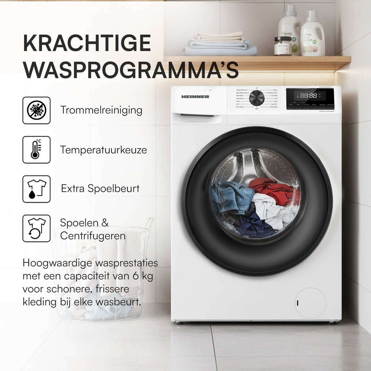 Heinner HWM-H6010IVSMC+++ Slimline-Waschmaschine 6 kg – 1000 U/min – Bild 7