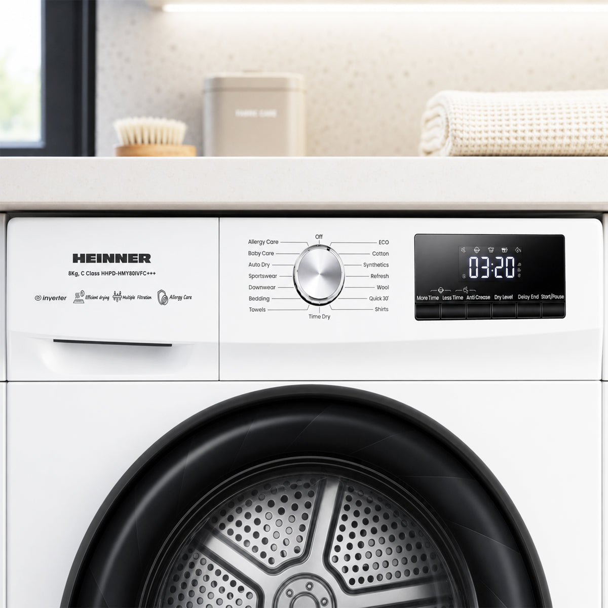 Heinner Wärmepumpentrockner HHPD-HMY80IVFC – 8 kg – Inverter – Energieeffizienzklasse C – Bild 10