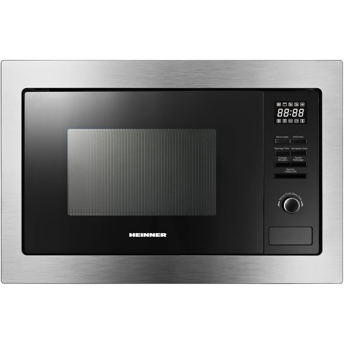 Heinner Mikrowelle HMW-MDBI25GDIX – Einbau – 25 L – Grill – digital – Edelstahl – Produktfoto