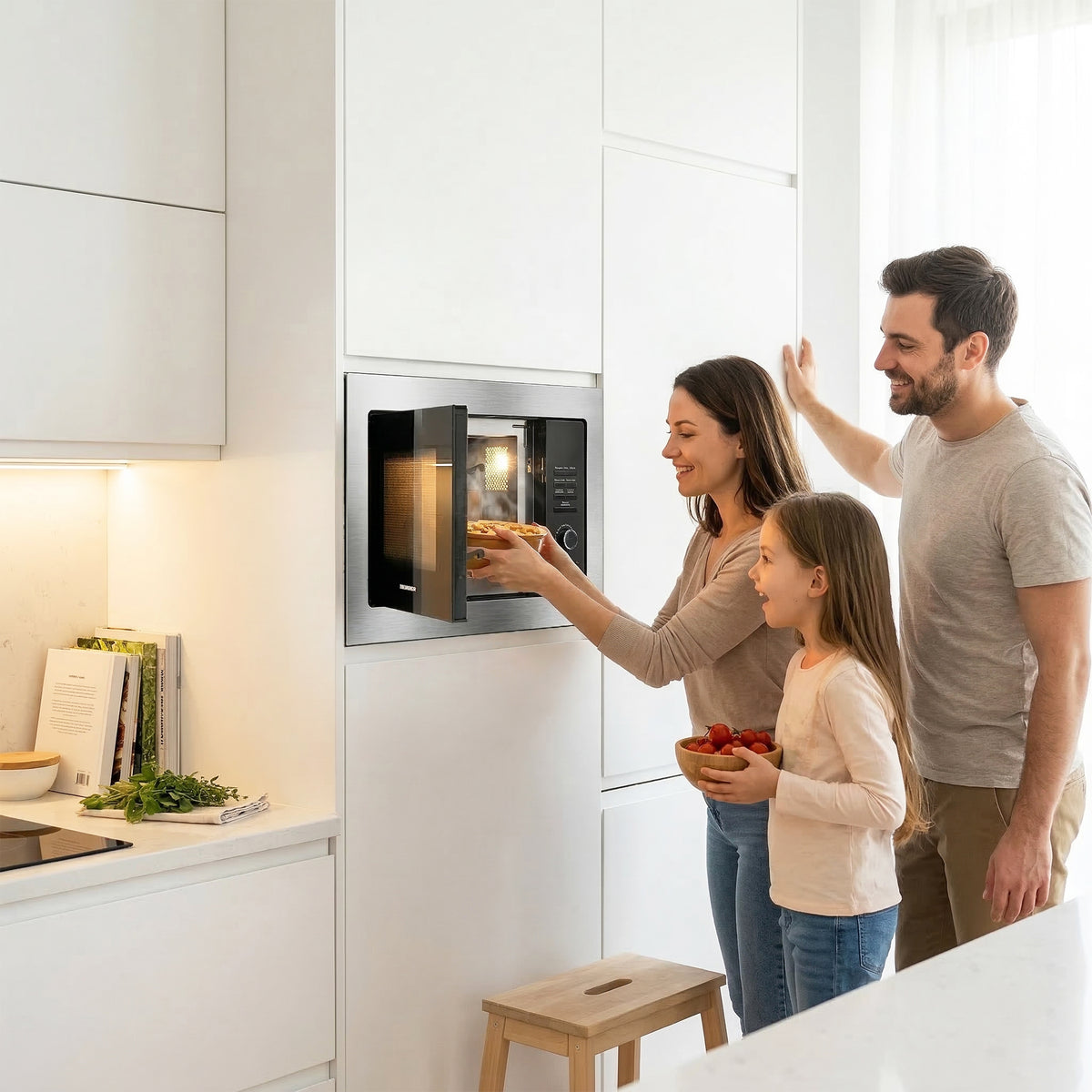 Heinner Mikrowelle HMW-MDBI25GDIX – Einbau – 25 L – Grill – digital – Edelstahl – Bild 7