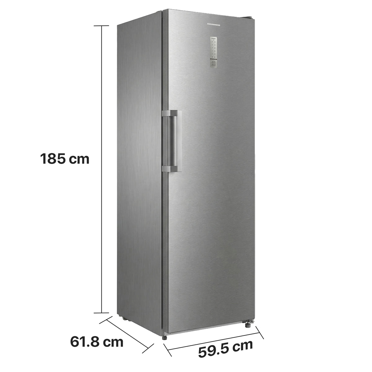 Heinner Gefrierschrank HFF-M272NFCXE – 272 Liter – No Frost – Konvertierbar – Super Freeze – Maßzeichnung