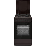 Heinner Gasherd HFSC-S60LITGC-BRW – 4 Brenner – Elektro-Backofen mit Grill – Produktfoto