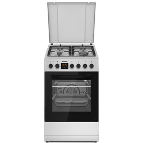Heinner Gasherd HFSC-S65MIXFD-SL – 4 Brenner – Elektro-Ofen mit Grill – Produktfoto