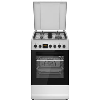 Heinner Gasherd HFSC-S65MIXFD-SL – 4 Brenner – Elektro-Ofen mit Grill