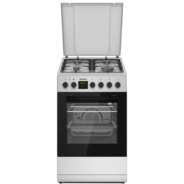 Heinner Gasherd HFSC-S65MIXFD-SL – 4 Brenner – Elektro-Ofen mit Grill – Produktfoto