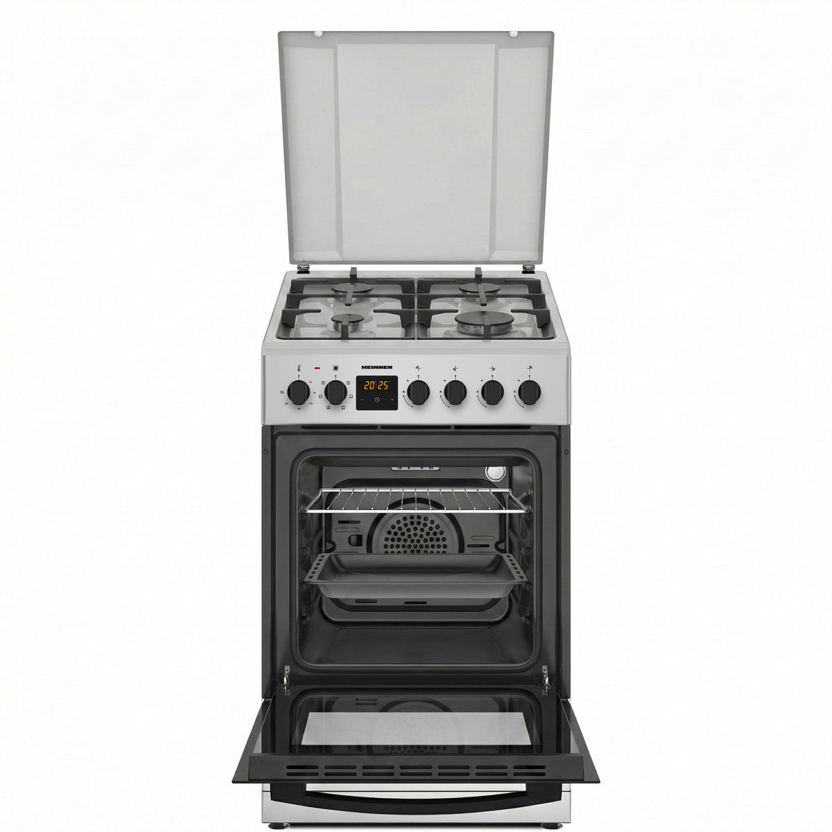 Heinner Gasherd HFSC-S65MIXFD-SL – 4 Brenner – Elektro-Ofen mit Grill – Bild 4