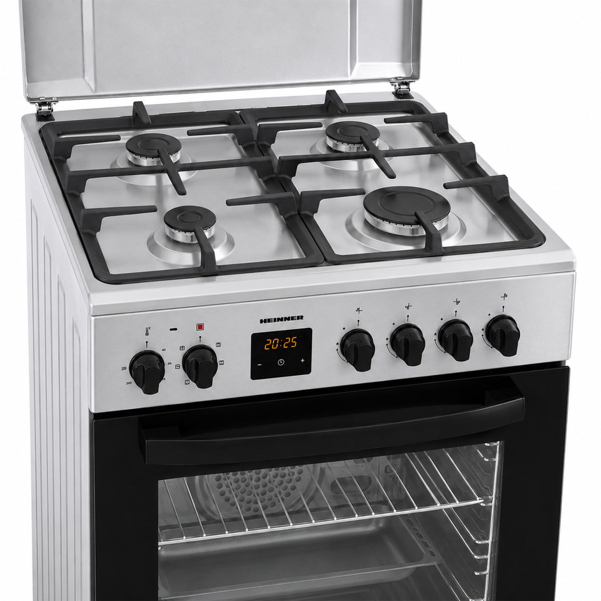 Heinner Gasherd HFSC-S65MIXFD-SL – 4 Brenner – Elektro-Ofen mit Grill – Bild 6