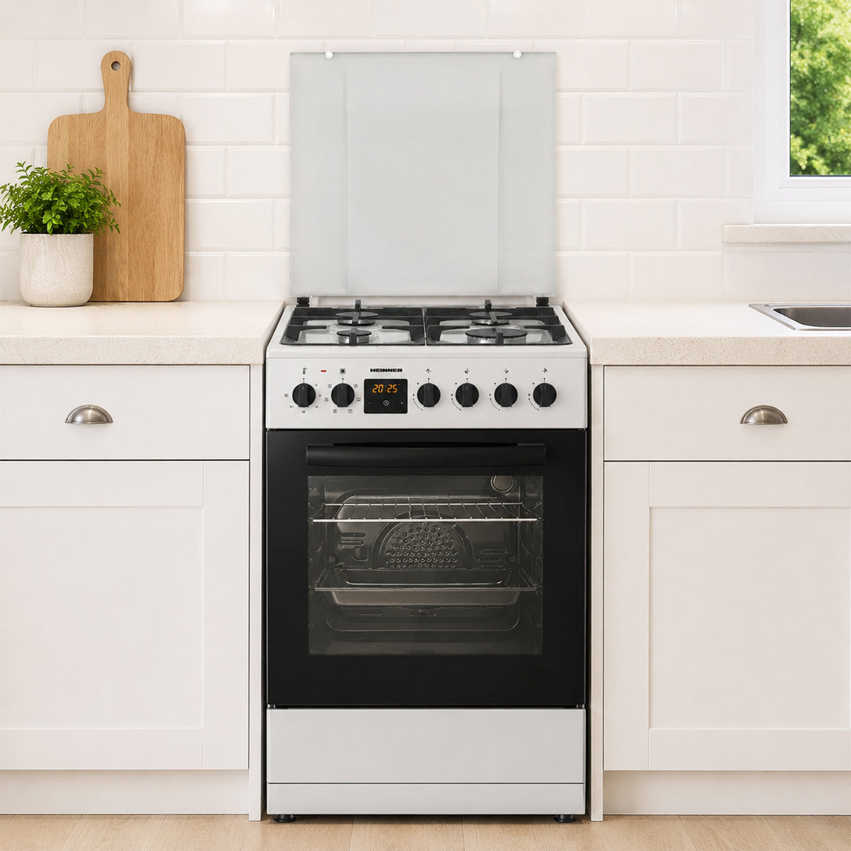 Heinner Gasherd HFSC-S65MIXFD-SL – 4 Brenner – Elektro-Ofen mit Grill – Bild 7