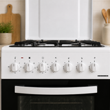 Heinner Gasherd HFSC-S65MIXF-WH – 4 Brenner – Backofen mit 6 Funktionen – Grill – weiß – Bild 6