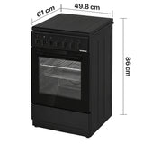 Heinner Gasherd HFSC-S60LITGC-BK – 4 Brenner – Elektro-Backofen mit Grill – Schwarz – Bild 3