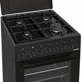 Heinner Gasherd HFSC-S60LITGC-BK – 4 Brenner – Elektro-Backofen mit Grill – Schwarz – Bild 4