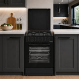 Heinner Gasherd HFSC-S60LITGC-BK – 4 Brenner – Elektro-Backofen mit Grill – Schwarz – Bild 8