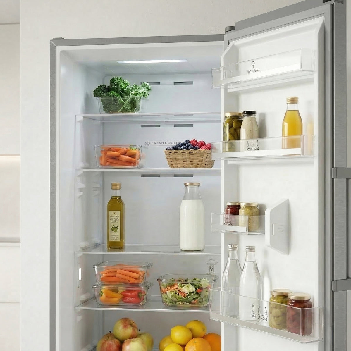Heinner HF-M362NFXE Hochschrank-Kühlschrank – 362 L – No Frost – Energieeffizienzklasse E – Bild 8