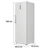 Heinner HF-M362NFE++ Standkühlschrank – 362 L – No Frost – Energieeffizienzklasse E – Maßzeichnung