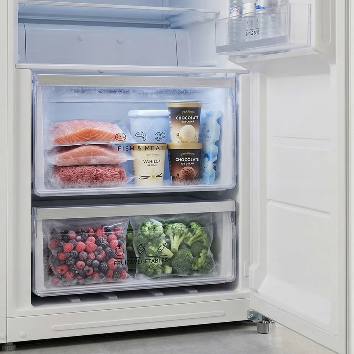 Heinner HF-M362NFE++ Standkühlschrank – 362 L – No Frost – Energieeffizienzklasse E – Bild 9