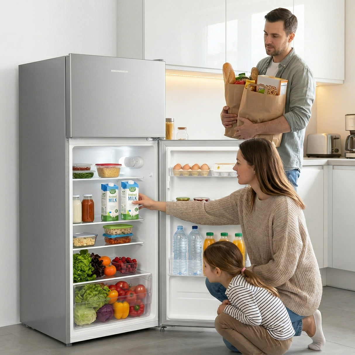 Heinner Kühl-Gefrierkombination HF-M24ESE – 204 Liter – Energieeffizienzklasse E – Bild 8