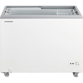 Heinner HSF-M255WHC Gefrier-/Kühlschrank – Truhe – 255 L – Glasschiebedeckel – konvertierbar – Produktfoto