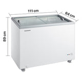 Heinner HSF-M255WHC Gefrier-/Kühlschrank – Truhe – 255 L – Glasschiebedeckel – konvertierbar – Bild 3