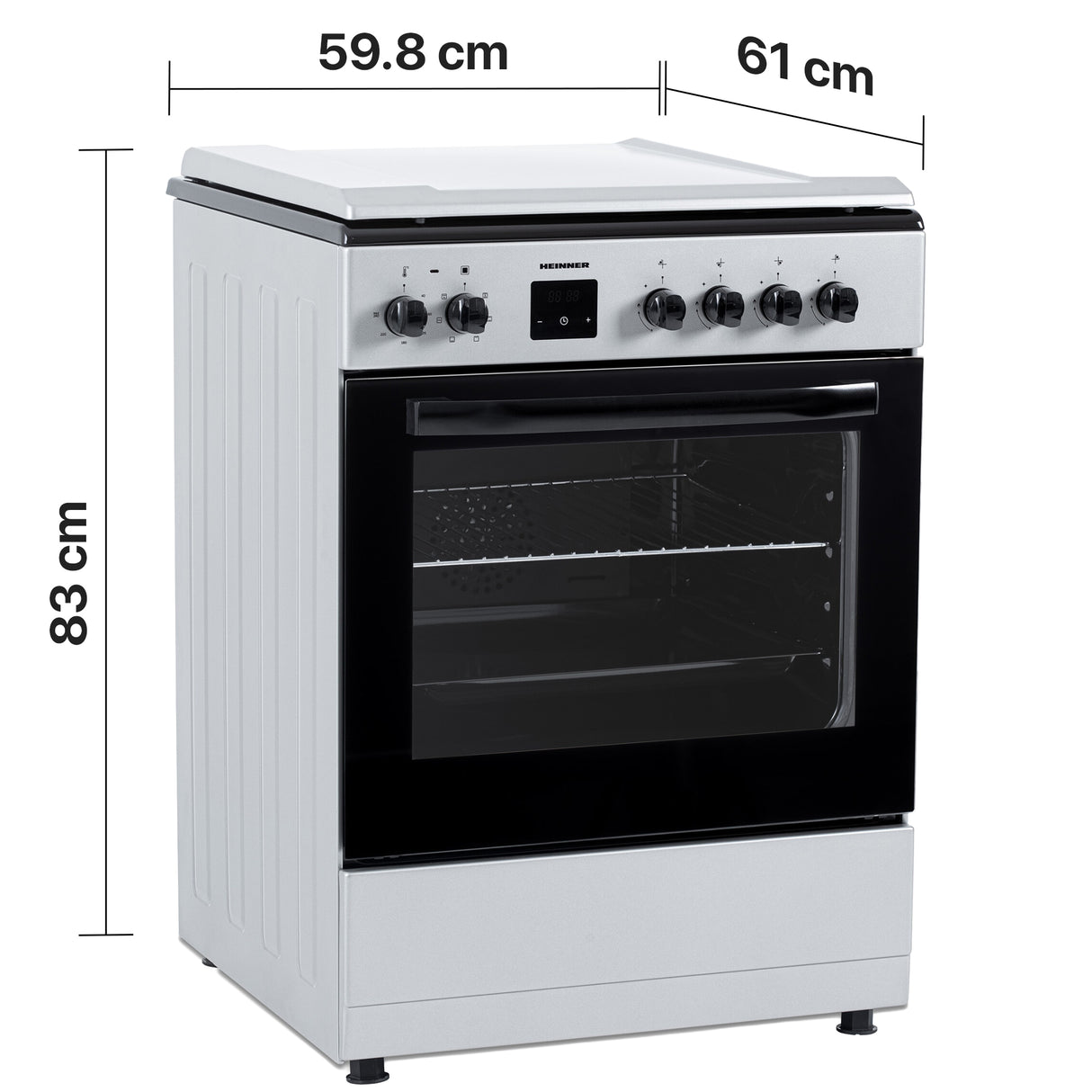 Heinner HFSC-S66FDC-BIX Gasherd – 4 Brenner – Backofen mit 6 Funktionen – Grill – Bild 5