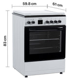 Heinner HFSC-S66FDC-BIX Gasherd – 4 Brenner – Backofen mit 6 Funktionen – Grill – Bild 5