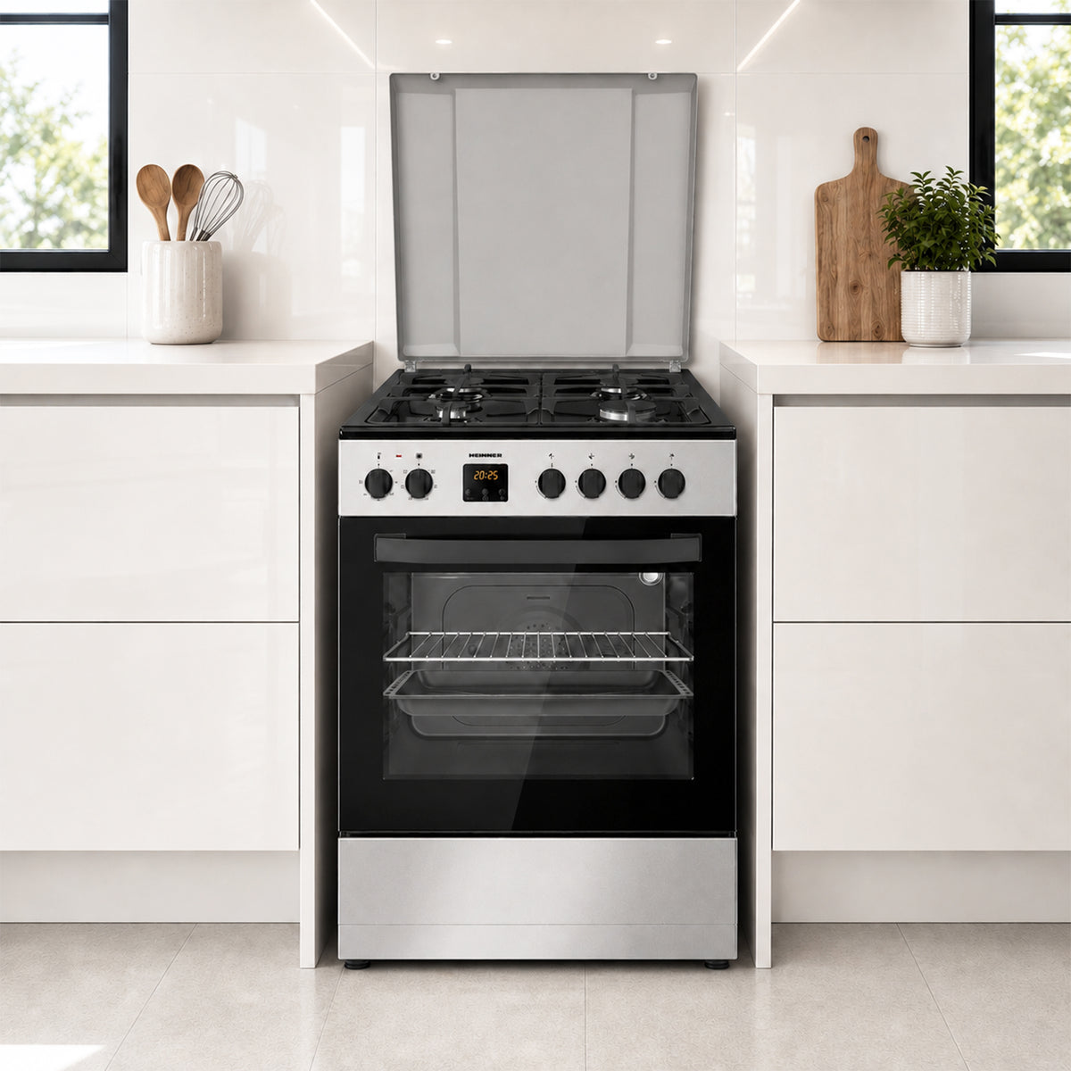 Heinner HFSC-S66FDC-BIX Gasherd – 4 Brenner – Backofen mit 6 Funktionen – Grill – Bild 9