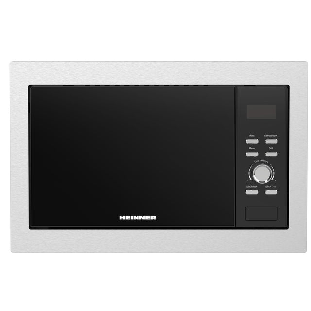 Heinner HMW-BI2360SS Mikrowelle – Einbau – 23 Liter – Grill – LED – Edelstahl – Produktfoto