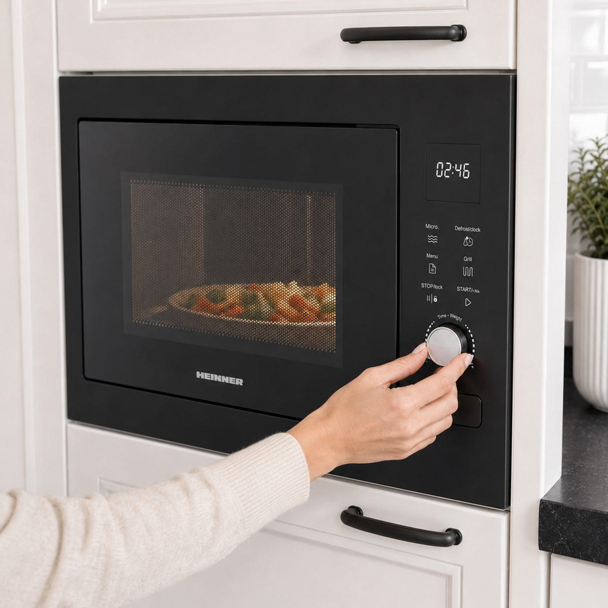 Heinner HMW-BI2360BK Mikrowelle – 23 L – Grill – LED – Kindersicherung – Bild 6