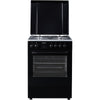 Heinner Gasherd HFSC-S66FDCC-IBK – 50 cm – 4 Kochfelder – Backofen mit 6 Funktionen und Grill – Schwarz