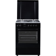 Heinner Gasherd HFSC-S66FDCC-IBK – 50 cm – 4 Kochfelder – Backofen mit 6 Funktionen und Grill – Schwarz