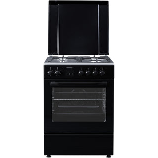 Heinner Gasherd HFSC-S66FDCC-IBK – 50 cm – 4 Kochfelder – Backofen mit 6 Funktionen und Grill – Schwarz