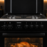 Heinner Gasherd HFSC-S66FDCC-IBK – 50 cm – 4 Kochfelder – Backofen mit 6 Funktionen und Grill – Schwarz – Bild 8