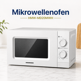 Heinner Mikrowelle HMW-MD20MWH – 20 Liter – 700 W – weiß – Bild 2