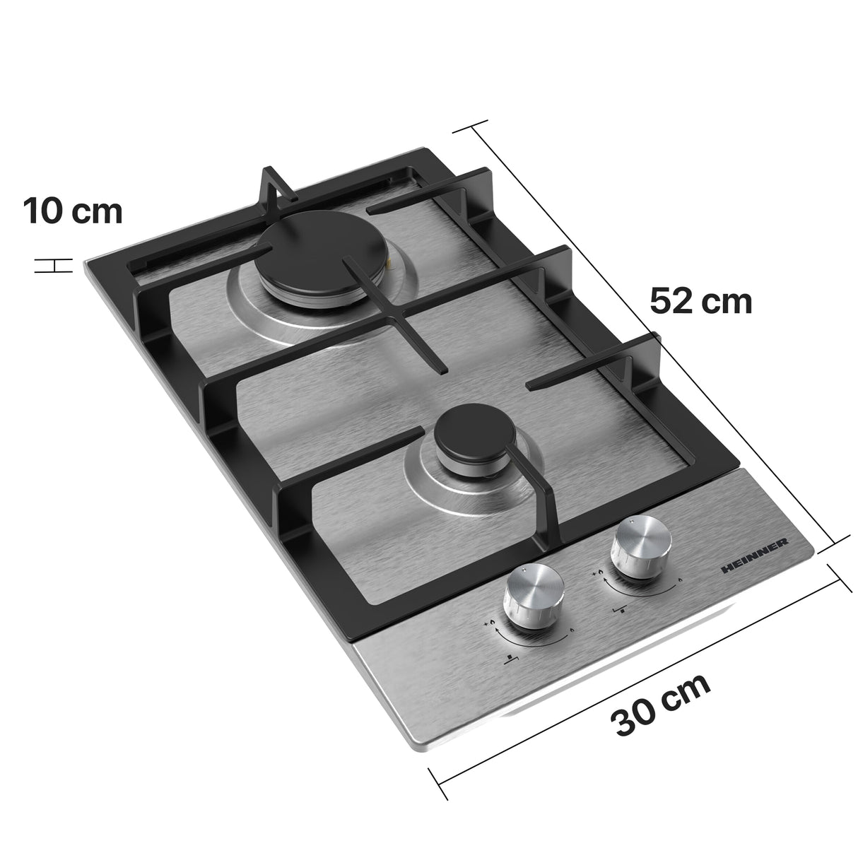 Heinner HBH-M302FIX Einbaukochfeld – Edelstahl – Bild 3
