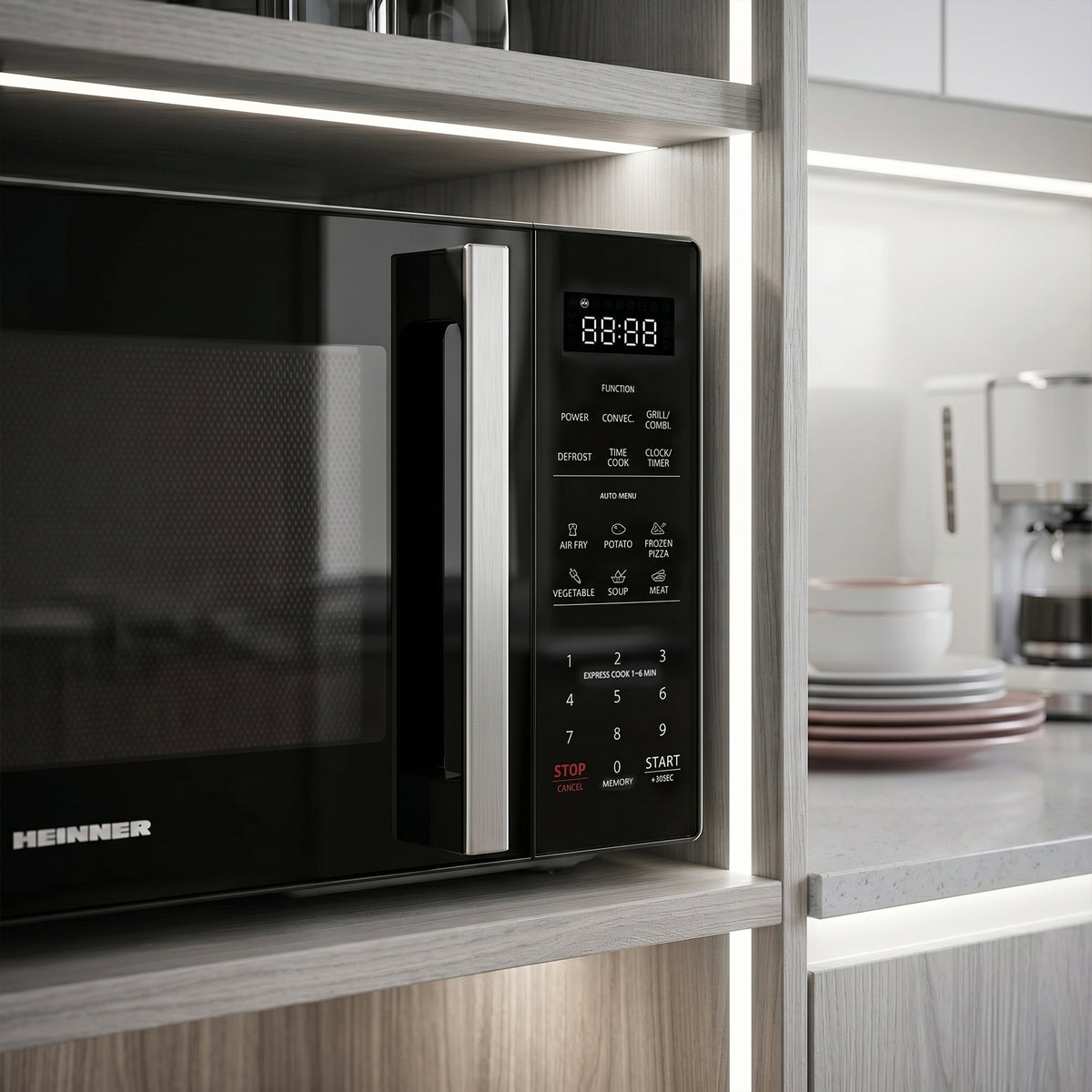 Heinner Kombi-Mikrowelle HMW-MD23AFBK – 23 Liter – AirFry – Schwarz – Bild 8