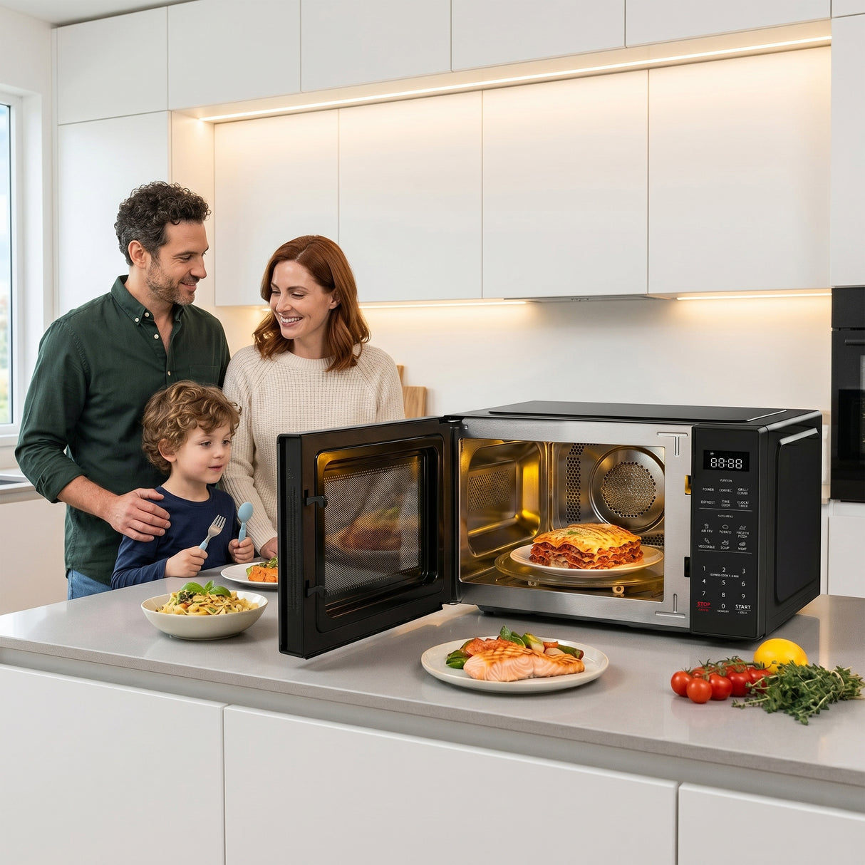 Heinner Kombi-Mikrowelle HMW-MD23AFBK – 23 Liter – AirFry – Schwarz – Bild 9